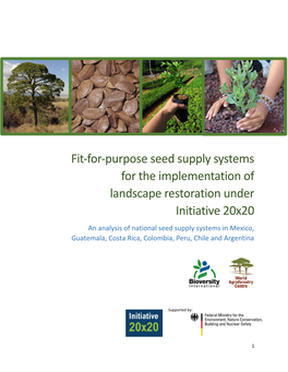 Fit-For-Purpose Seed Supply Systems for the Implementation of Landscape