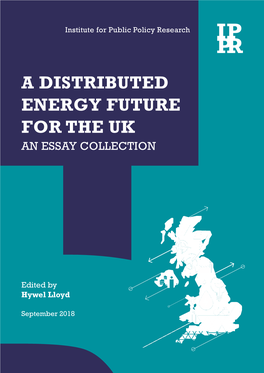 Distributed Energy Future for the Uk an Essay Collection