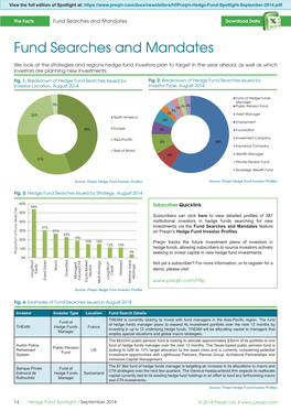 Fund Searches and Mandates Download Data