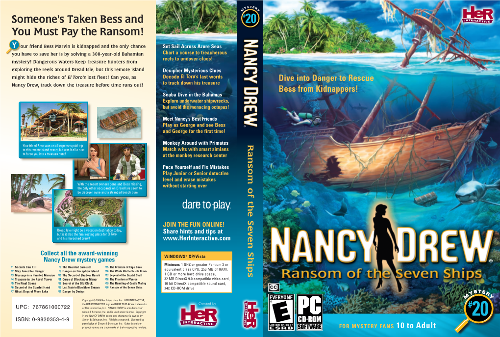 Nancy Drew: Ransom of the Seven Ships: DVD Wrap
