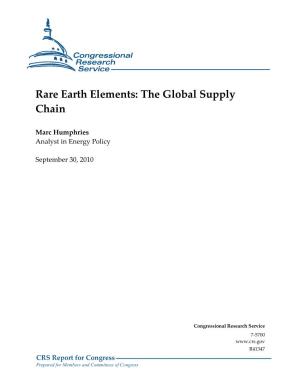 Rare Earth Elements: the Global Supply Chain