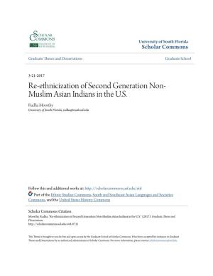 Re-Ethnicization of Second Generation Non-Muslim Asian Indians in the U.S." (2017)