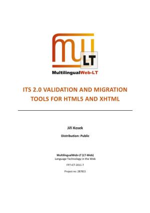 Its 2.0 Validation and Migration Tools for Html5 and Xhtml