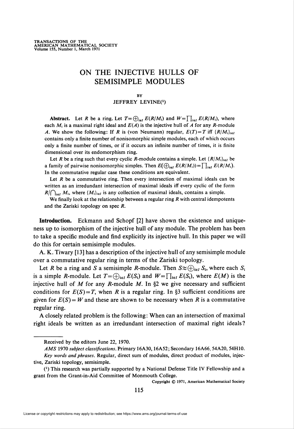 On the Injective Hulls of Semisimple Modules