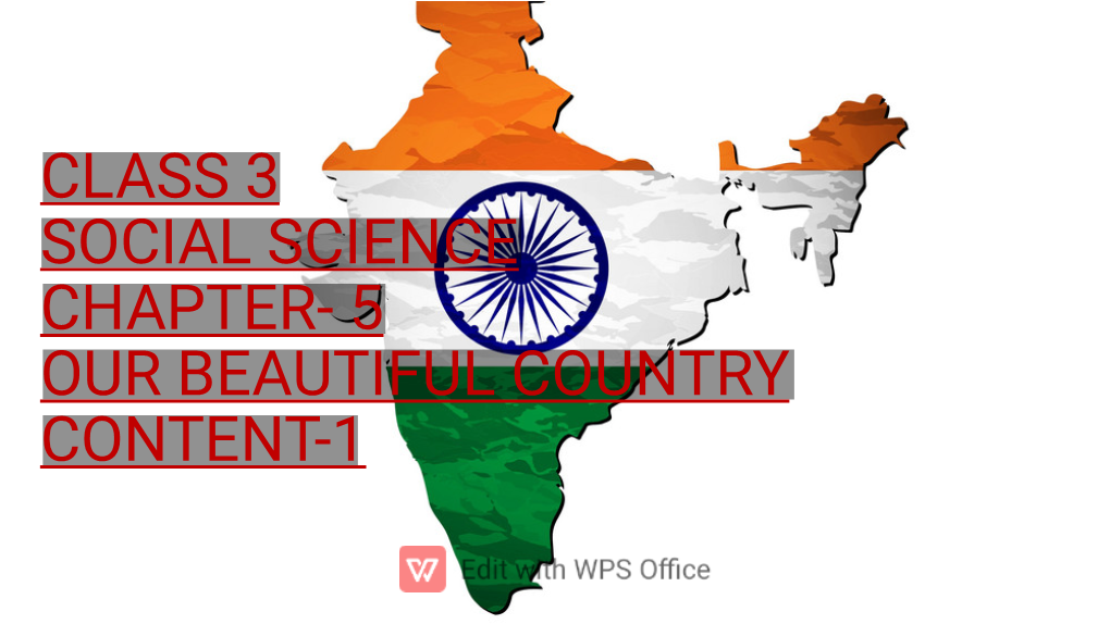 Class 3 Social Science Chapter- 5 Our Beautiful Country Content-1 ...