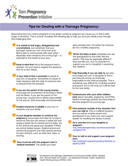 Tips for Dealing with a Teenage Pregnancy