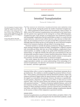 Intestinal Transplantation