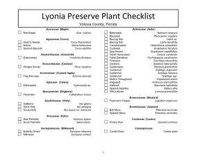 Lyonia Preserve Plant Checklist