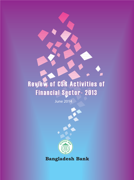 Review of CSR Activities of Financial Sector- 2013