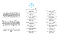Project 119 Bible Reading Plan January 3-February 27, 2021