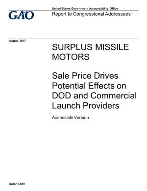 Sale Price Drives Potential Effects on DOD and Commercial Launch Providers