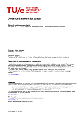 Ultrasound Markers for Cancer