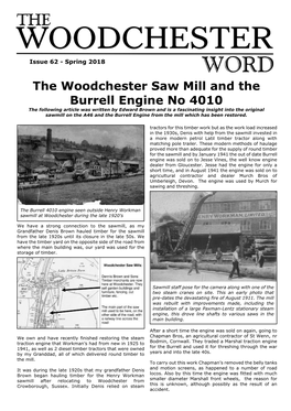 The Woodchester Saw Mill and the Burrell Engine No 4010