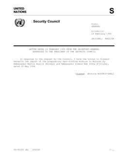 Security Council Distr