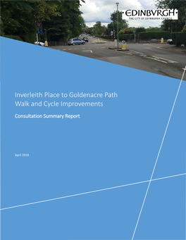 Inverleith Place to Goldenacre Path Walk and Cycle Improvements