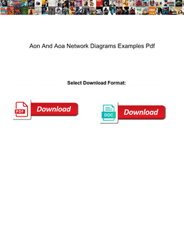 Aon and Aoa Network Diagrams Examples Pdf