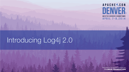 Intro to Log4j 2.0.Key