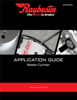 Master Cylinder Application Guide
