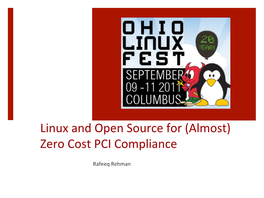 Linux and Open Source for (Almost) Zero Cost PCI Compliance