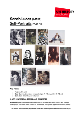 Sarah Lucas (B.1962) Self-Portraits 1990–98