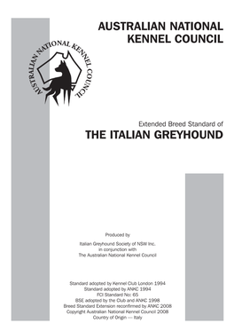 Italian Greyhound BSE.Pmd