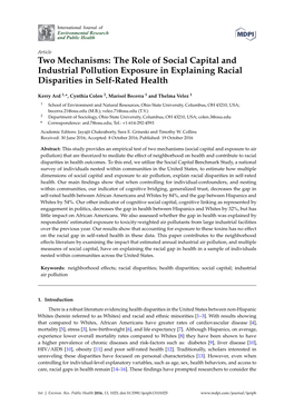 Two Mechanisms: the Role of Social Capital and Industrial Pollution Exposure in Explaining Racial Disparities in Self-Rated Health