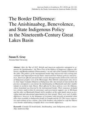 The Anishinaabeg, Benevolence, and State Indigenous Policy in the Nineteenth-Century Great Lakes Basin