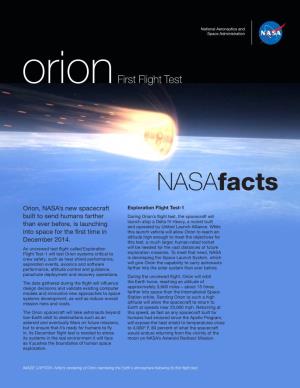 Orion First Flight Test