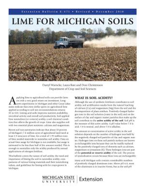 Lime for Michigan Soils