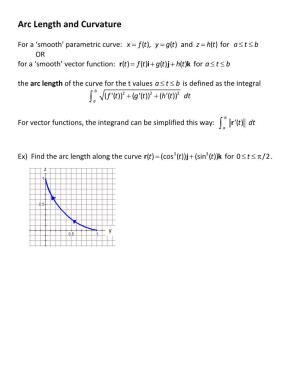 Arc Length and Curvature