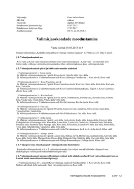 Valimisjaoskondade Moodustamine