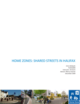 Home Zones: Shared Streets in Halifax