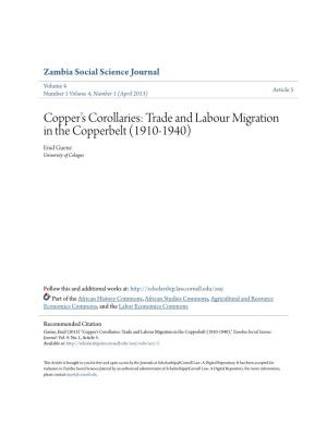 Trade and Labour Migration in the Copperbelt (1910-1940) Enid Guene University of Cologne