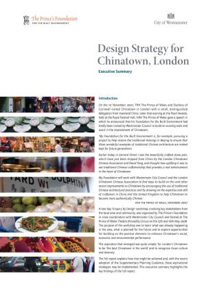 Design Strategy for Chinatown, London Executive Summary