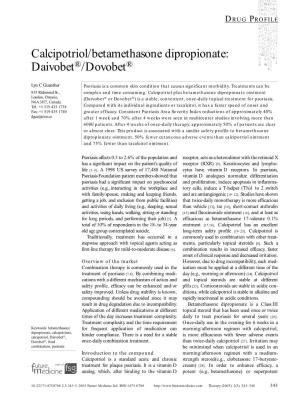 Calcipotriol/Betamethasone Dipropionate: Daivobet®/Dovobet®