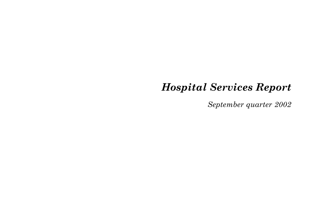 Hospital Services Report