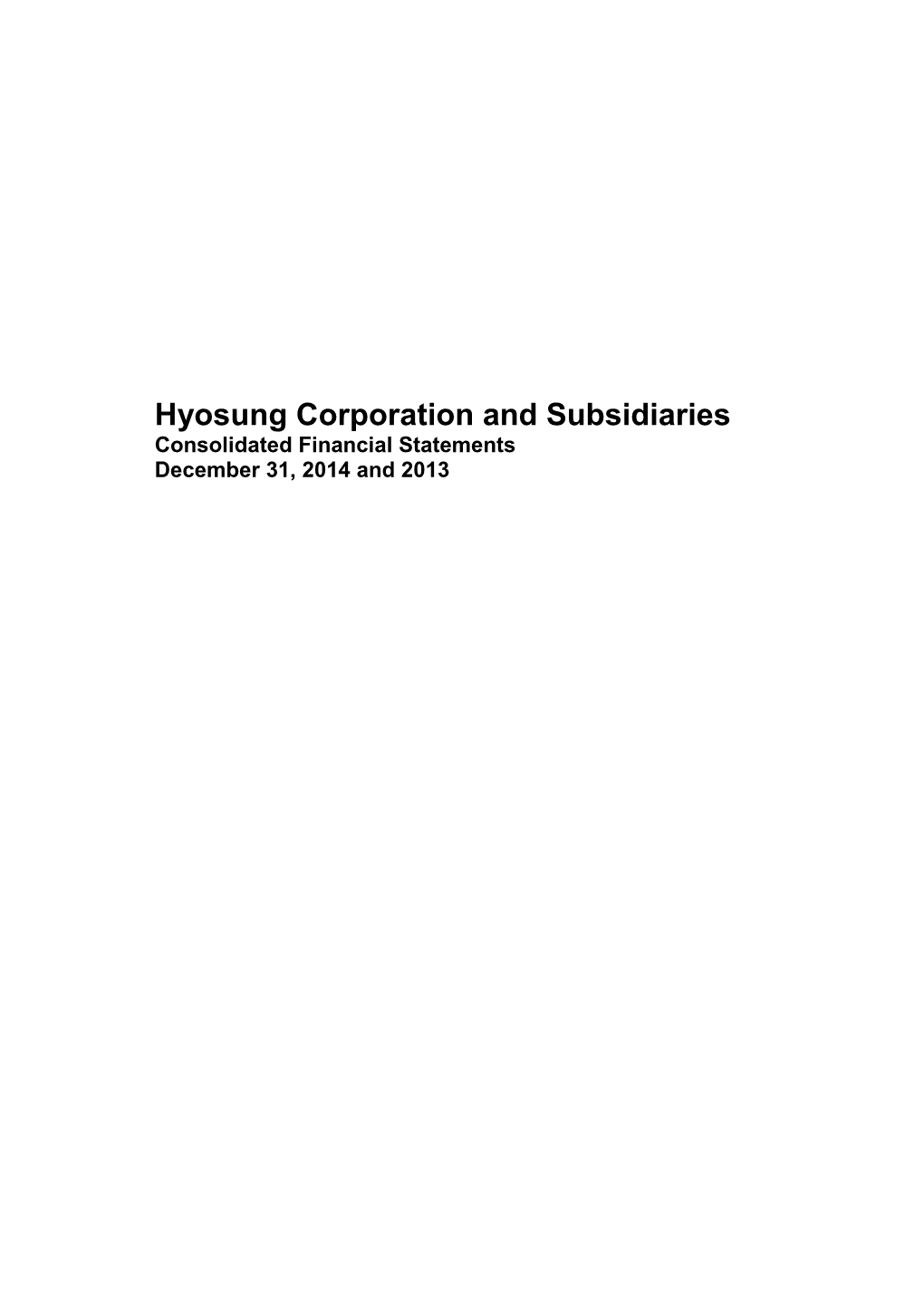 Hyosung Corporation and Subsidiaries