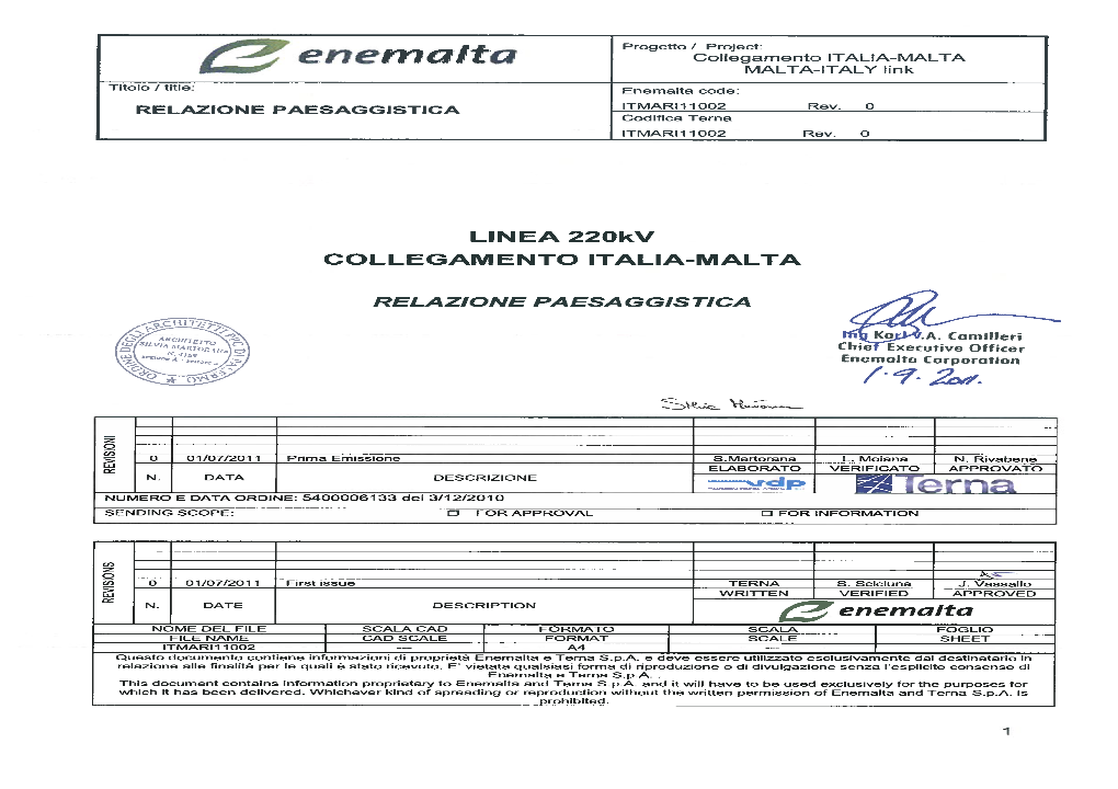 RELAZIONE PAESAGGISTICA Codifica Terna ITMARI11002 Rev