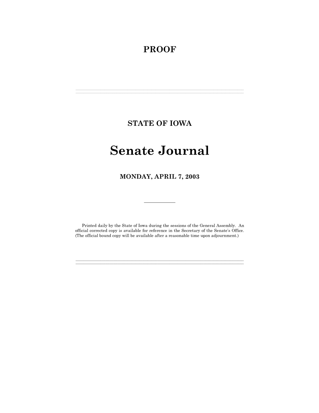 Senate Journal