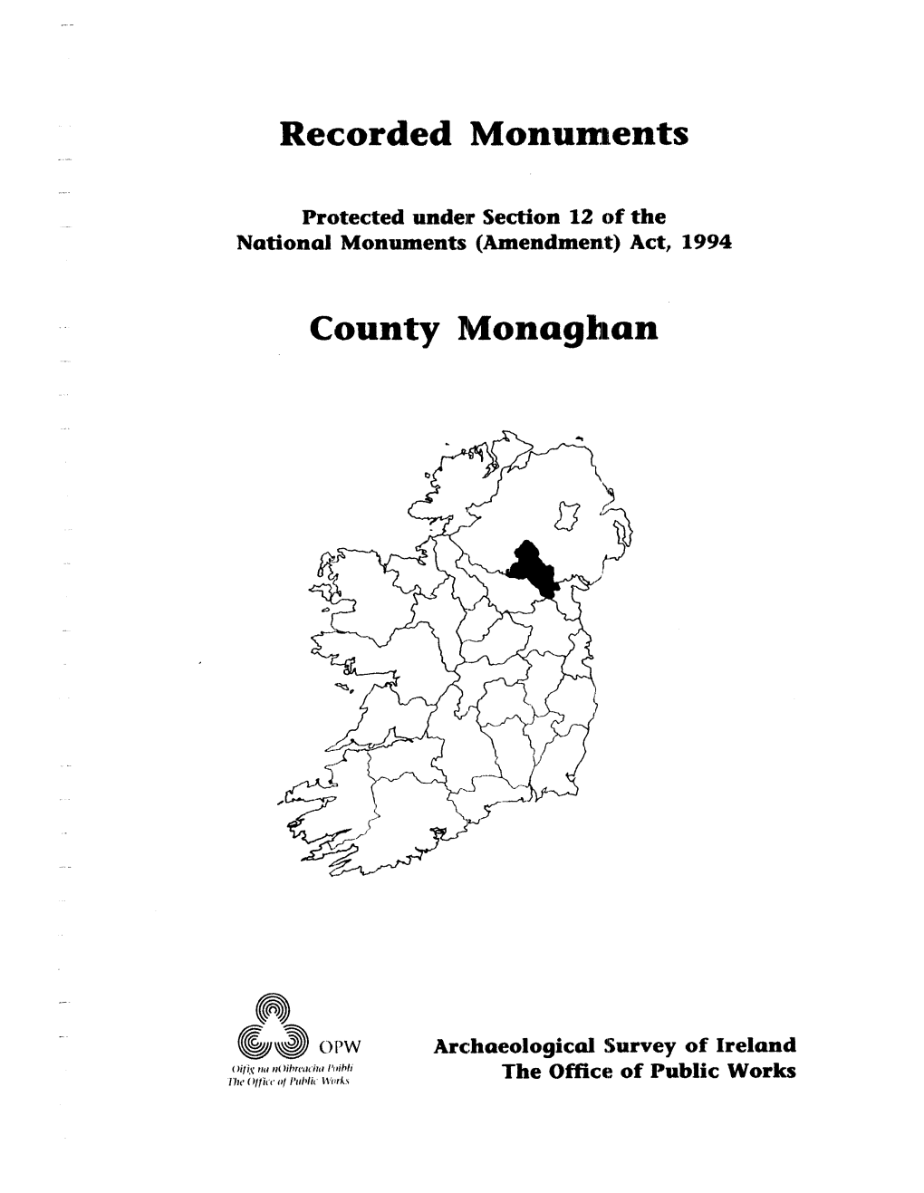 Recorded Monuments County Monaghan