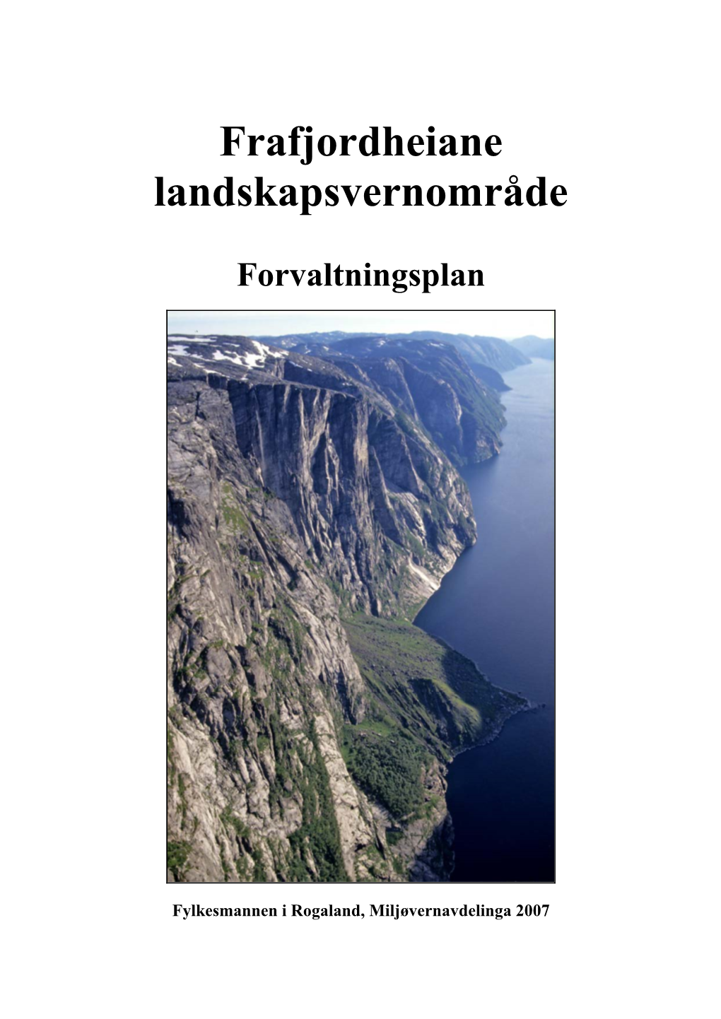 Frafjordheiane Landskapsvernområde