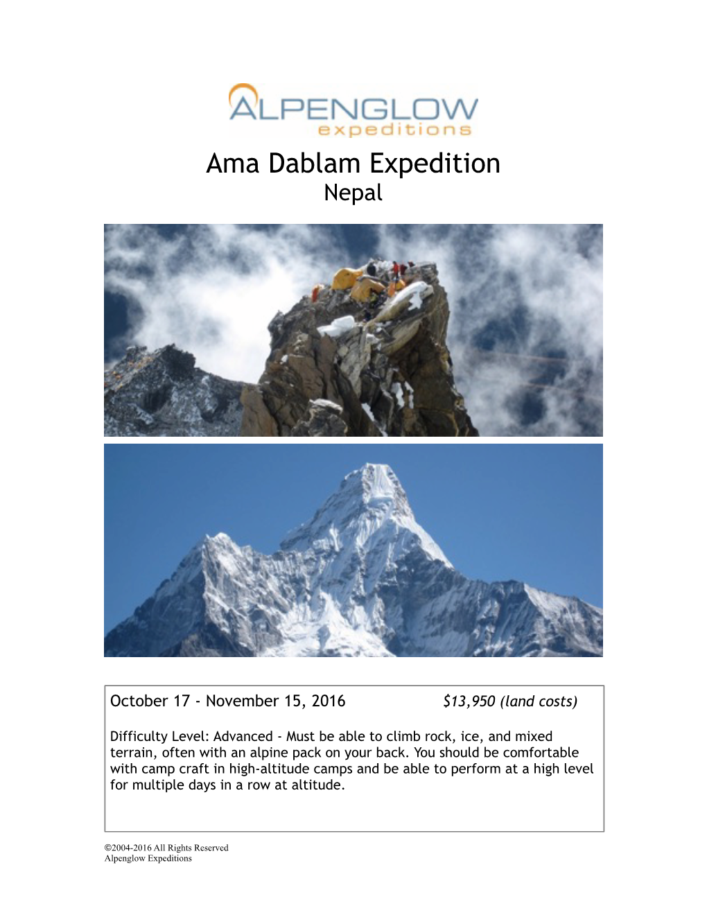 Ama Dablam Expedition Nepal