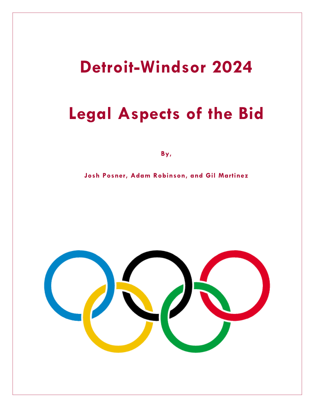 Detroit-Windsor 2024 LEGAL ASPECTS of the BID