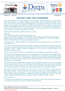 Rotary and the Pandemic
