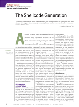 The Shellcode Generation