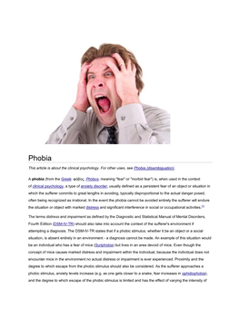 List of Phobias and Simple Cures.Pdf