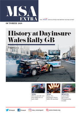 History at Dayinsure Wales Rally GB