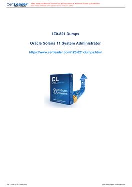 1Z0-821 Dumps Oracle Solaris 11 System Administrator