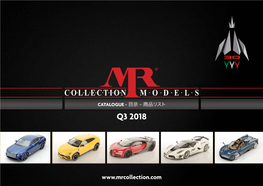 Q3 2018: MR Collection Models Catalogue