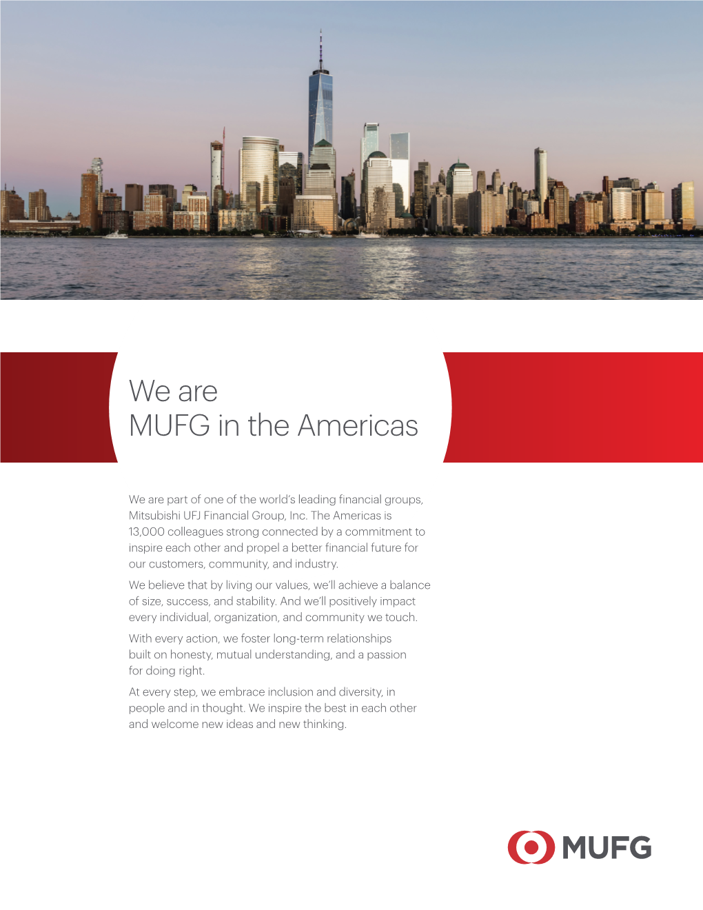 We Are MUFG in the Americas